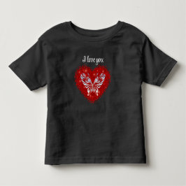 Red heart glitter butterfly t shirt