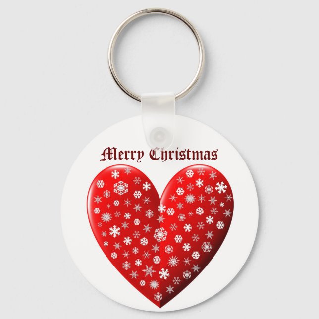 Red Heart God jul Nyckelring (Framsida)