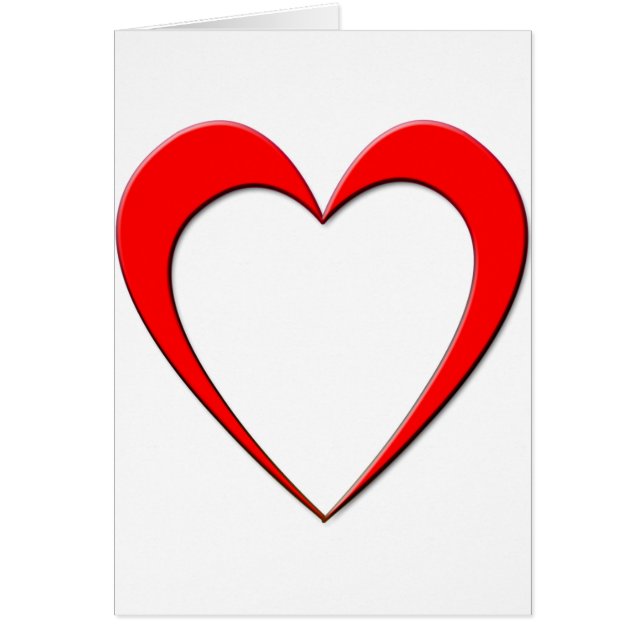 Red Heart Hälsningskort (Framsidan)