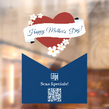 Red Heart Happy Mother's Day Banner-Scan Specials!