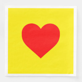 Red Heart Heat Gult Pappersservett