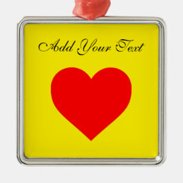 Red Heart Heat Personlig Julgransprydnad Metall