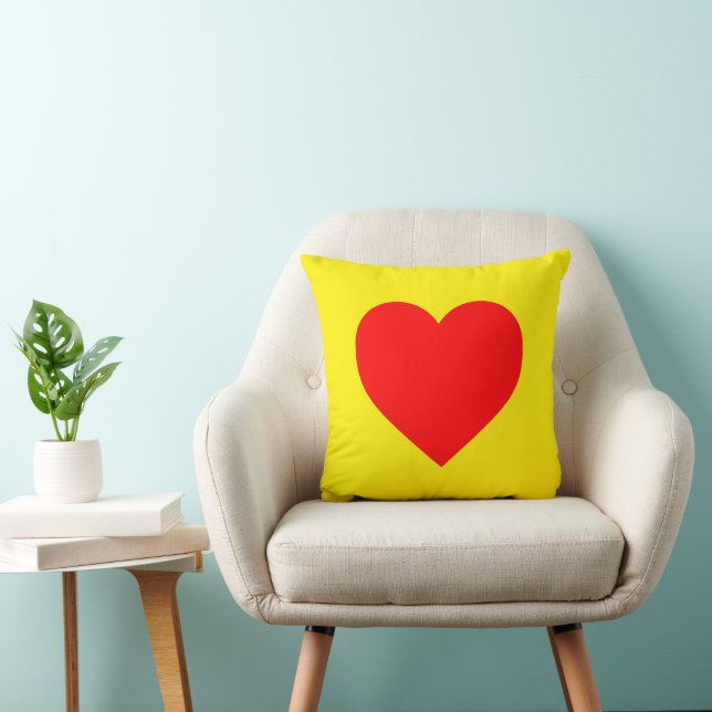 Red Heart Heat Pop Art Kudde (Stol)