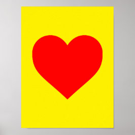 Red Heart Heat Pop Art Poster