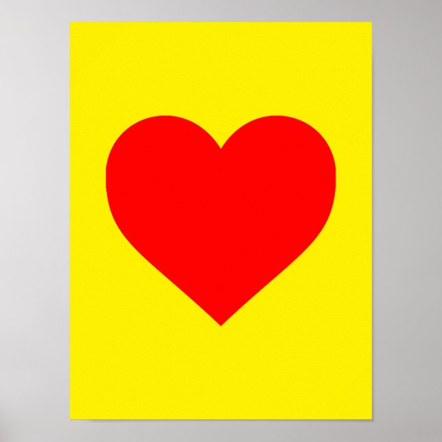 Red Heart Heat Pop Art Poster (Framsidan)
