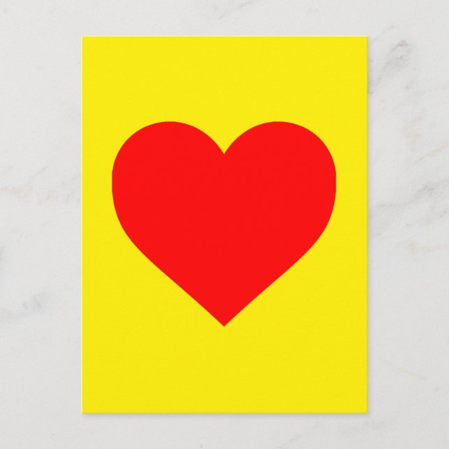 Red Heart Heat Pop Art Vykort (Framsida)