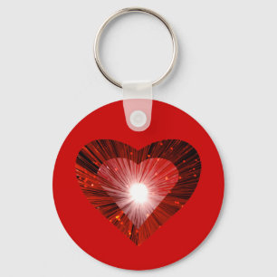 Red Heart 'hjärt'-nyckelkedja röd Nyckelring