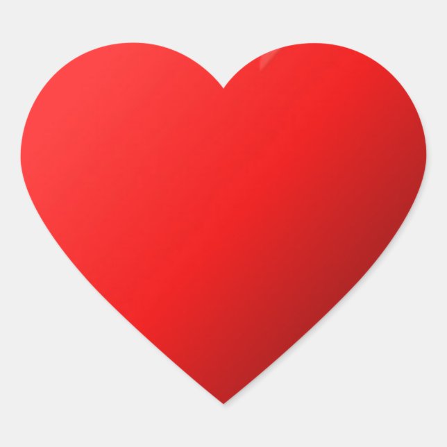Red Heart Hjärtformat Klistermärke (Framsida)