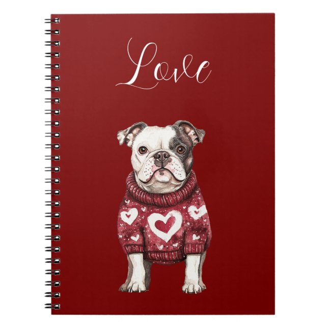 Red Heart Hund Anteckningsbok (Framsidan)