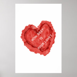 Red Heart, hur djupt är din kärlek? Poster