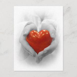 Red Heart i Händer, i Kärlek.. Vykort
