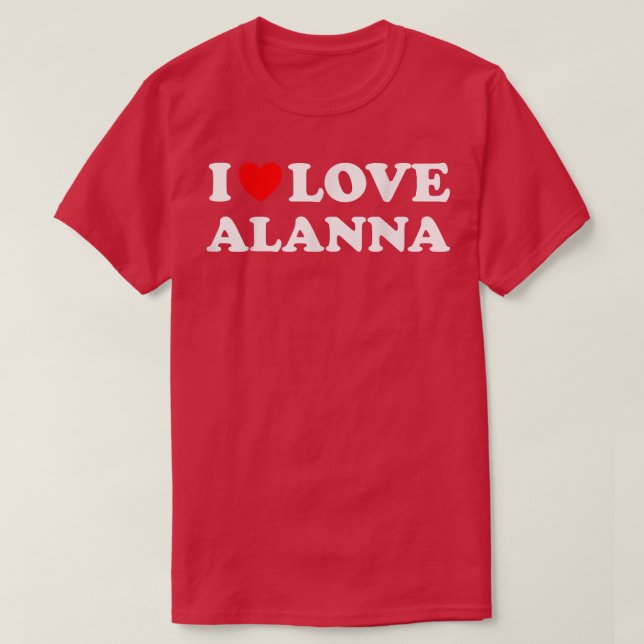 Red Heart I Kärlek Alanna T Shirt (Design framsida)