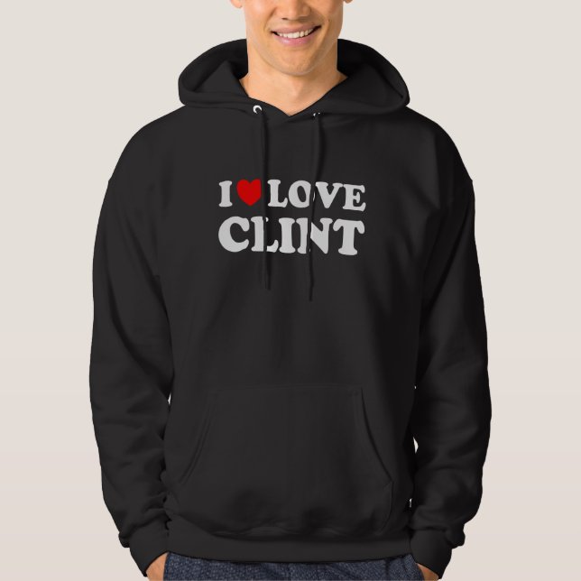 Red Heart I Kärlek Clint Hoodie (Framsida)