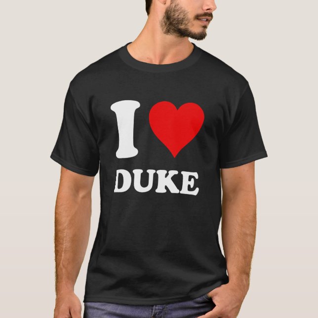 Red Heart I Kärlek Duke T Shirt (Framsida)