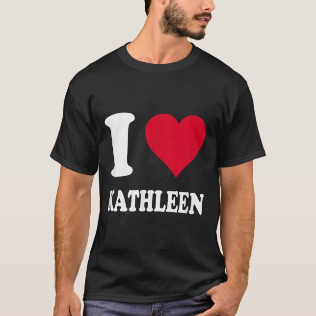 Red Heart I Kärlek Kathleen T Shirt (Framsida)