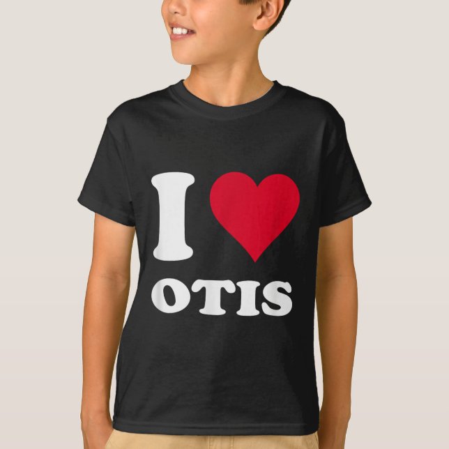 Red Heart I Kärlek Otis T Shirt (Framsida)