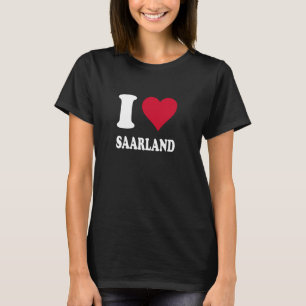 Red Heart I Kärlek Saarland T Shirt