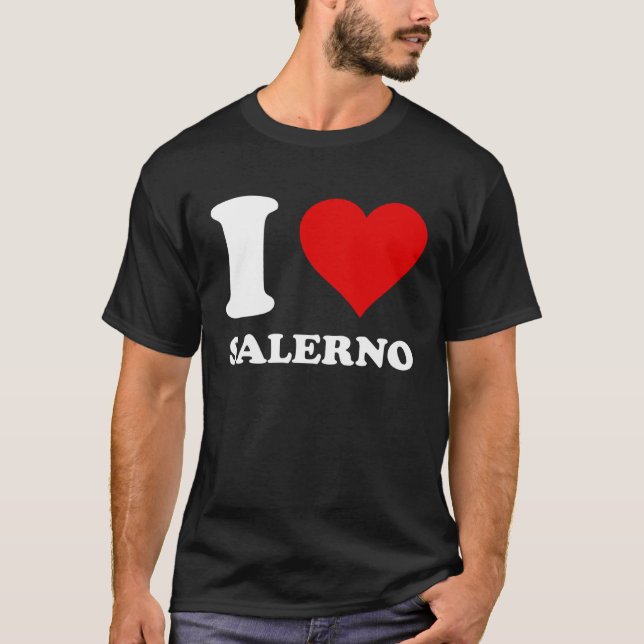 Red Heart I Kärlek Salerno T Shirt (Framsida)