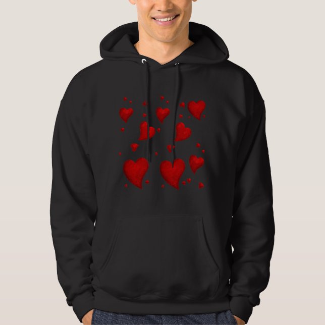 Red Heart-julen God jul Välkommen 2022 Hoodie (Framsida)