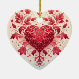 Red Heart Julgransprydnad Keramik