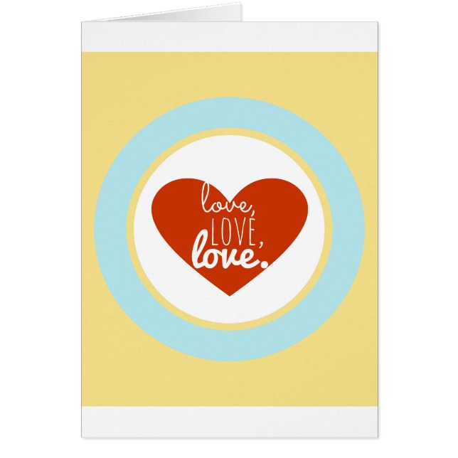 Red Heart Kärlek Anpassade Hälsningskort (Framsidan)