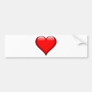 Red Heart Kärlek Bildekal
