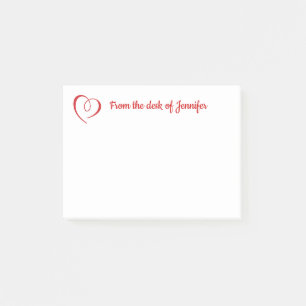Red Heart Kärlek - Bröllop, Förlovning, Valentines Post-it Block