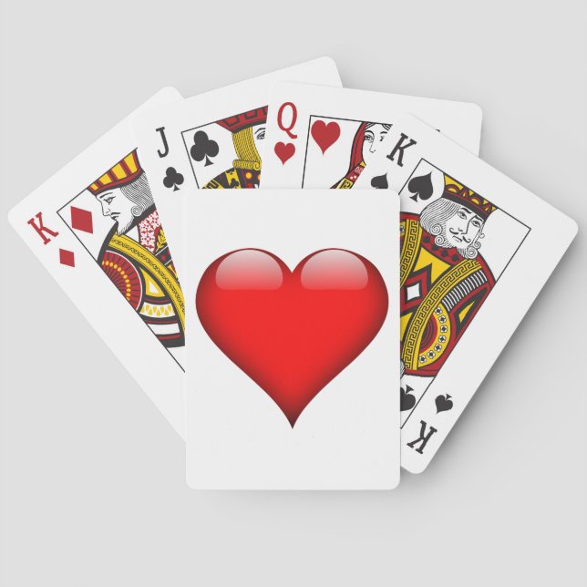 Red Heart Kärlek Casinokort (Baksidan)