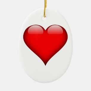 Red Heart Kärlek Julgransprydnad Keramik
