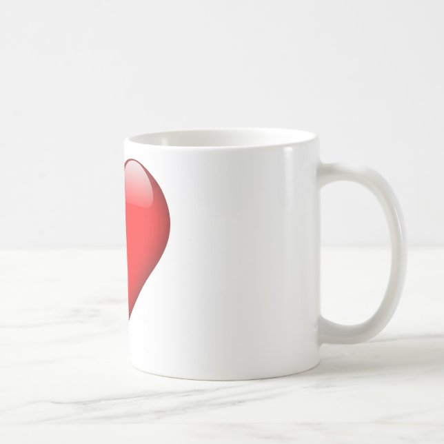 Red Heart Kärlek Kaffemugg (Höger)