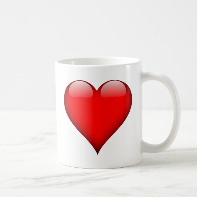 Red Heart Kärlek Kaffemugg (Höger)
