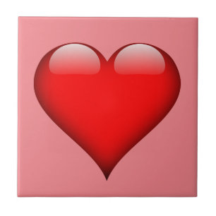 Red Heart Kärlek Kakelplatta