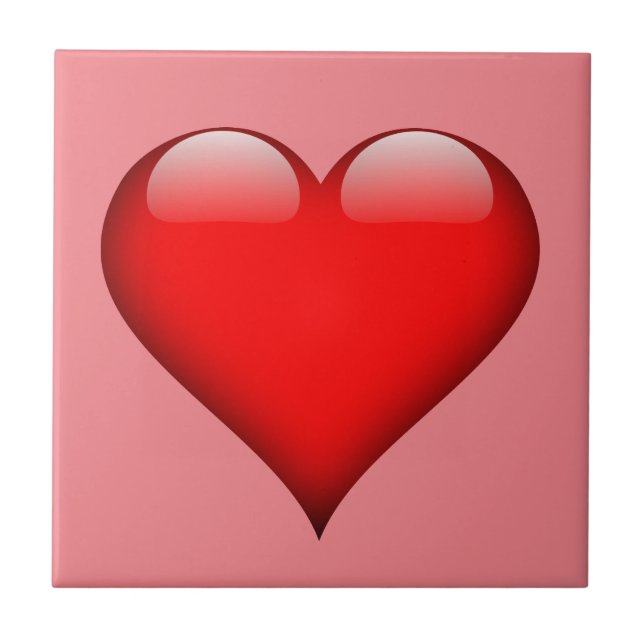 Red Heart Kärlek Kakelplatta (Framsidan)