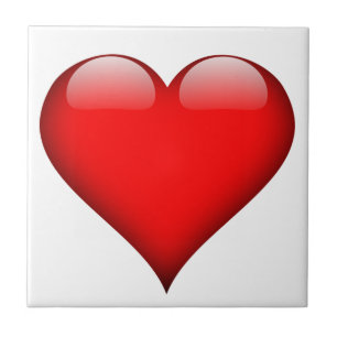Red Heart Kärlek Kakelplatta
