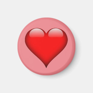 Red Heart Kärlek Magnet