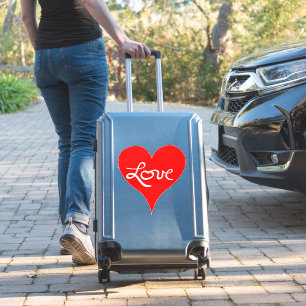 Red Heart Kärlek-skript Klistermärken