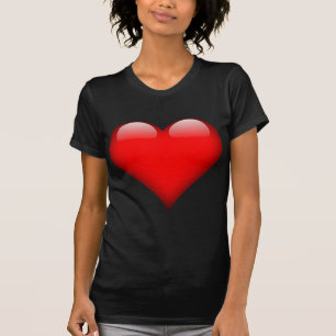 Red Heart Kärlek T Shirt