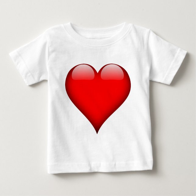 Red Heart Kärlek T Shirt (Framsida)