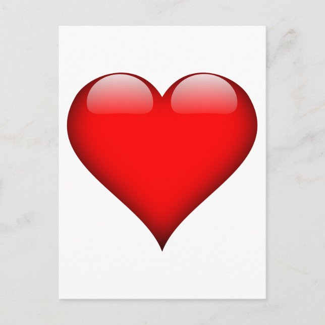 Red Heart Kärlek Vykort (Framsida)