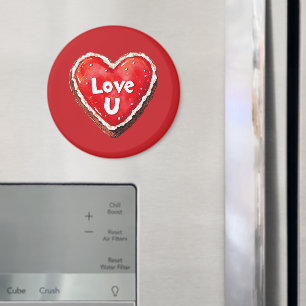 Red Heart Kärlek You Cookie Magnet