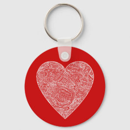Red Heart Keychain Nyckelring