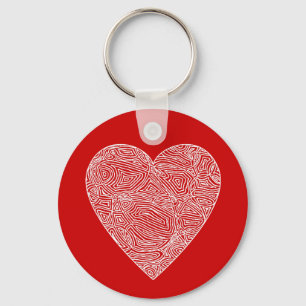Red Heart Keychain Nyckelring