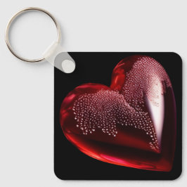 Red Heart Keychain Nyckelring