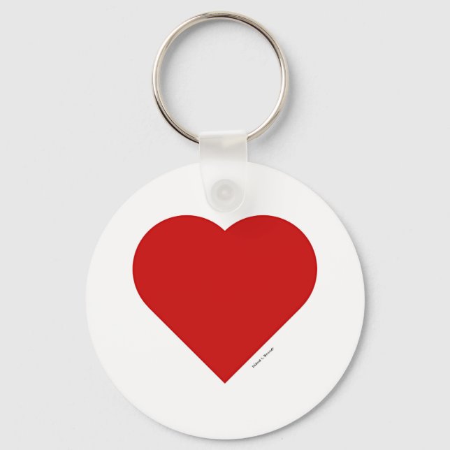 RED HEART-knapp-nyckelkedja Nyckelring (Framsida)