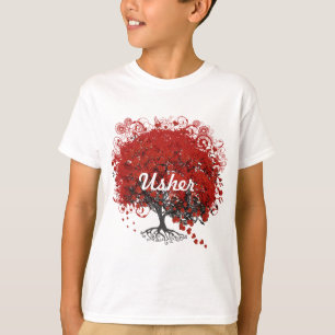 Red Heart Löv Träd T Shirt