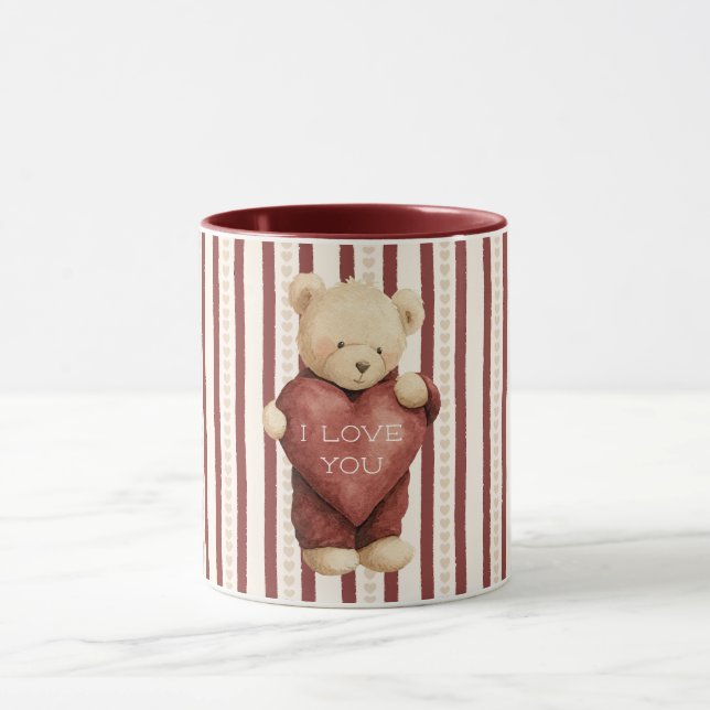 Red Heart Love Bear Mugg (Center)