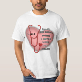 Red Heart Luft Force Nurse T Shirt