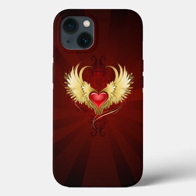 Red Heart med Golden Vingar (Baksida)