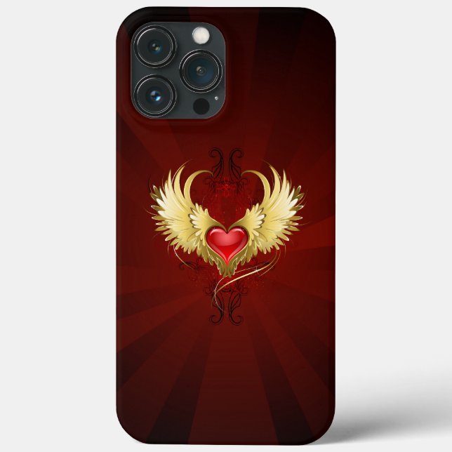 Red Heart med Golden Vingar (Baksida)