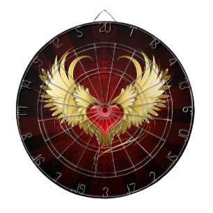 Red Heart med Golden Vingar Darttavla